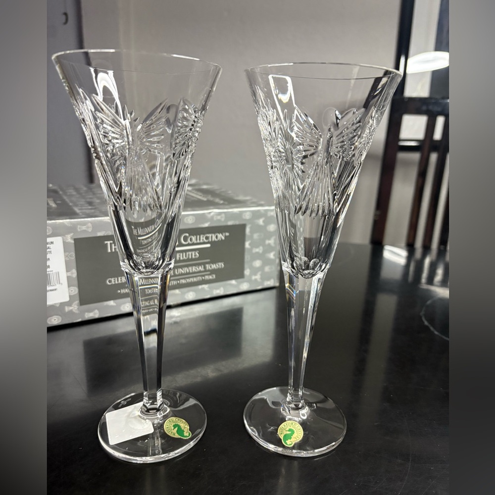 Waterford Millennium 5 Universal Toast  Flutes